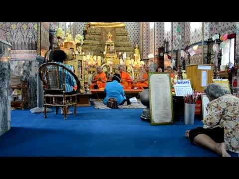 Monks Chanting in a Thai Temple