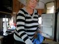 Renat making up our El Monte RV