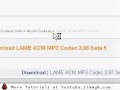 Installing Lame mp3 Encoder - Virtualdub Audacity Camstudio