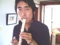 Playing \"JE TE VEUX\" of SATIE with the recoder