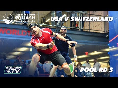 Squash: USA v Switzerland - Men's World Team Champs 2019 - Pool Rd 3 Highlights