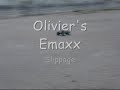 E-maxx run (jump slippage burn accident) E-maxx run (jump slippage burn accident)