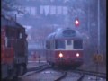 Posunování vlaku M286 1008 na nádraží Praha Braník