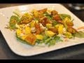 Salade de printemps poulet curry mangue