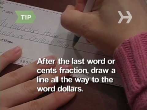 how to write out a check