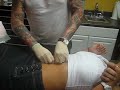 Kitty gets her belly pierced