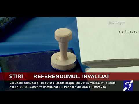 Referendumul din Dumbrăvița, invalidat