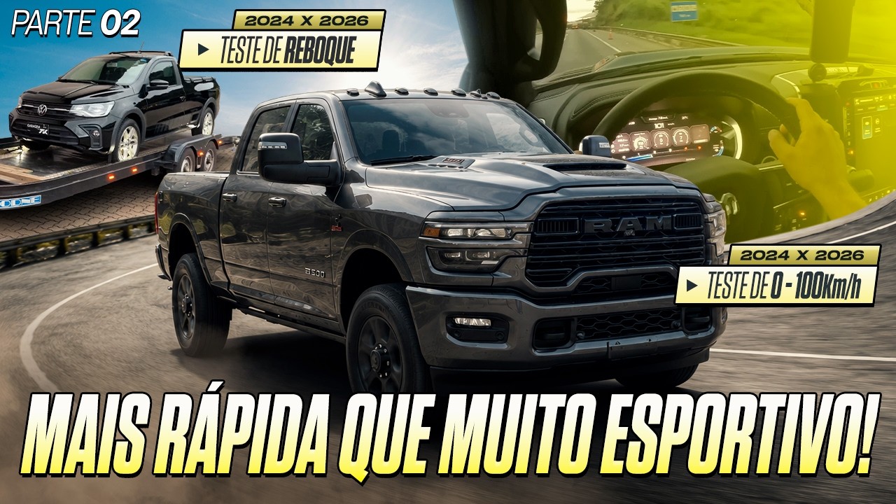 Comparativo completo de desempenho RAM 3500 2026 vs 2024!