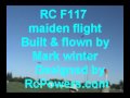 F117 RC plane Maiden flight