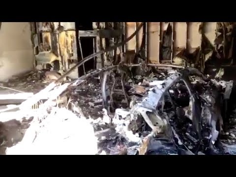 Porsche Taycan Fire and Explosion in a Florida Garage