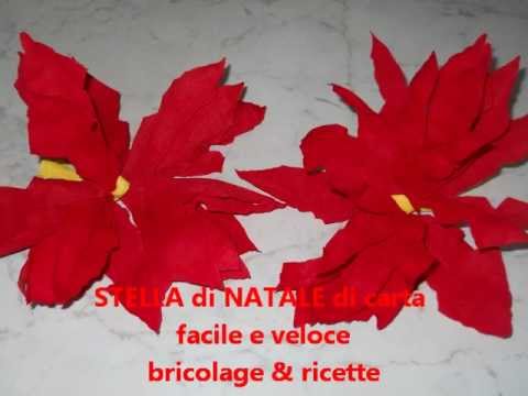 Stella Di Natale Youtube.Stella Di Natale In Carta Bricolage Ricette