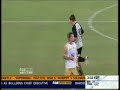 Danny Vukovic strikes referee Mark Shield Danny Vukovic strikes referee Mark Shield