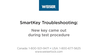 SmartKey Troubleshooting: New key came out during test procedure