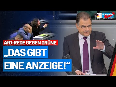 Eklat im Bundestag bei AfD-Rede gegen Grüne: „Das gibt eine Anzeige!“ - Jürgen Braun - AfD-Fraktion