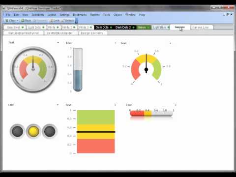 how to create gauge chart in qlikview