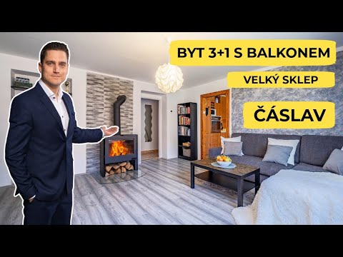 Video Prodej bytu 3+1 s balkonem a velkým sklepem, Čáslav - Nové Město