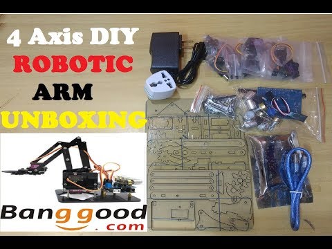 4 Axis DIY Robotic ARM With Arduino UNO and Potentiometer from Banggood Unboxing