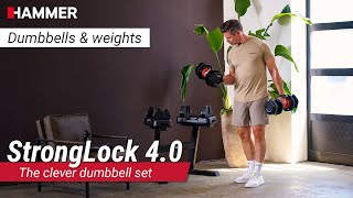 Hammer StrongLock 4.0 Hantelset med ställning 2-25kg