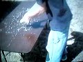 Queer thrown through table on fire and thumbtacks while being attacked by rabbid pack of lions