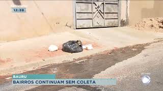 Lixo acumulado nas ruas de Bauru