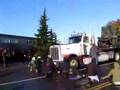 Olympia port protesters stop military-cargo truck (11/13/07)