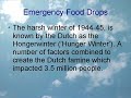 Emergency Food Drop in Holland Emergency Food Drop in Holland