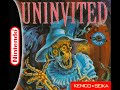 track 12 / 13 (complete soundtrack) uninvited akuma no shoutaijou (jp)platform: nintendo entertainment system / famicom developer: icom simulations publisher: kemco composer: (?) unknown year: 1989 (jp), 1991 (us) tracklist: 1 - title 2 - daylight 3 - upstairs 4 - scarlet o'hara? 5 - chapel 6 - the maze 7 - cookie monster jam 8 - underground reservoir 9 - danger 10 - reunion 11 - dead 12 - game over 13 - busted phonograph (shadowgate) visit track 1 from this selection for a download link.