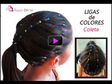 peinados de ligas - Peinado de ligas infantil paso a paso. Ofrecemos tutoriales en peinados de moda. Trenzas, cauchos, cintas. Peinados faciles.