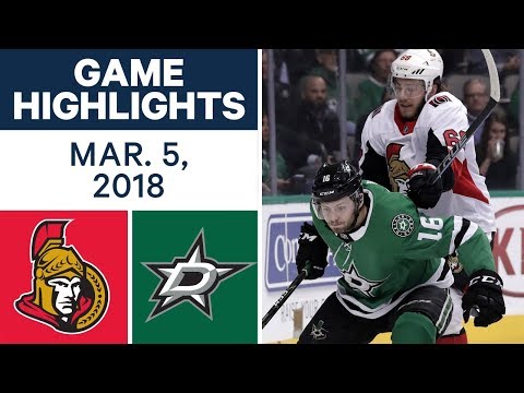 Video: NHL Game Highlights | Senators vs. Stars - Mar. 05, 2018