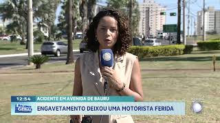 Acidente em Avenida de Bauru: engavatamento deixou uma motorista ferida