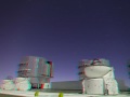 8 telescopes in action at the VLT, Paranal Observatory (3D anaglyph Time Lapse Movie)