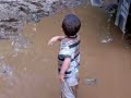 Sean Playing in the mud