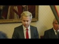 Controversial Dutch MP Geert Wilders arrives in the UK