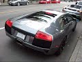 Grey Lamborghini LP640 Start Up & Fast Acceleration & F430