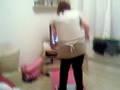 Amy Mead on the Wii Fit.
