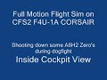 full motion flight sim on cfs2 corsair cockpit view