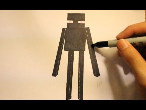 how to draw enderman
