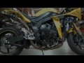 Yamaha R1 2009 Cross-plane being fitted with the new TBR Full System Exhaust and dyno'ed