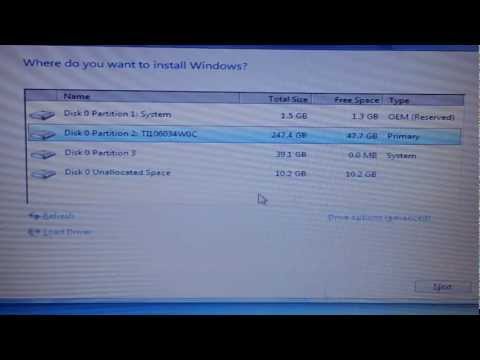 how to install windows 7 os in laptop