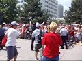 Jiri Hudler works the fans