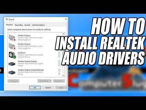 How To Install Realtek HD Audio Drivers In Windows 10 Tutorial