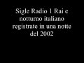 Sigle inizio fine trasmissioni Radio Rai+notturno italiano