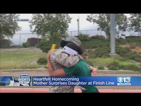 Heartfelt Homecoming: Mother Surprises Daughter At Finish Line