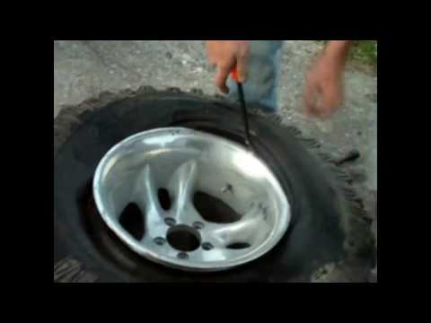 rim tyre - We had a set of new rims for my bro's Jeep, and no machine to change them with, so we did it old school style, figured it'd be a good learning experience for...