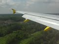 Onboard Skybus Airbus A319 Landing in Columbus