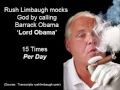 Rush Limbaugh Mocks God