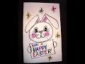 Drawing-HAVE A HAPPY EASTER - BUNNY Drawing For Ki