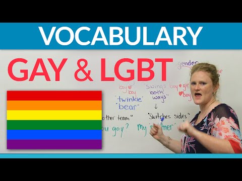 English - It's okay to be gay! And it's okay to talk about it! Learn how to talk about it respectfully. In English, we have many words to talk about gay and lesbian people. I'll teach you what LGBT means,...