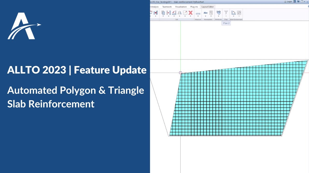 Automated Polygonal & Triangle Slab Reinforcement  in ALLPLAN |  ALLTO PythonParts
