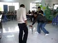 Singapore girls against Cambodian boy in dancing